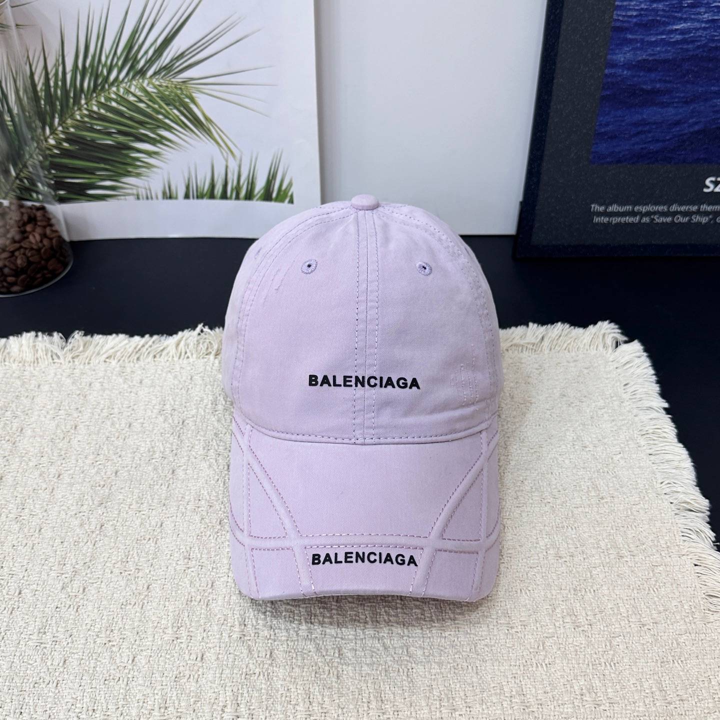 BALENCIAGA バレンシアガ キャップ ロゴ刺繍 ローキャップ コットン ストリート ユニセックス - 画像 4