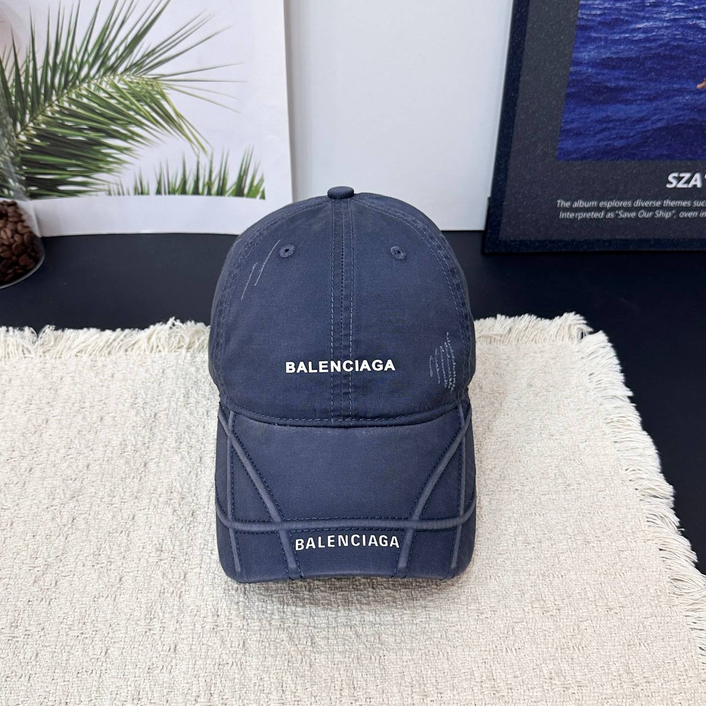 BALENCIAGA バレンシアガ キャップ ロゴ刺繍 ローキャップ コットン ストリート ユニセックス - 画像 7