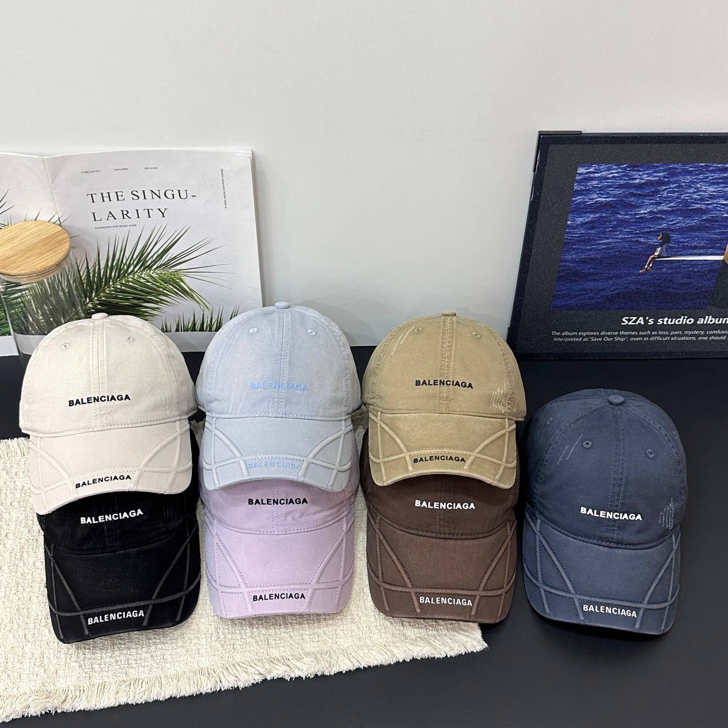 BALENCIAGA バレンシアガ キャップ ロゴ刺繍 ローキャップ コットン ストリート ユニセックス - 画像 8