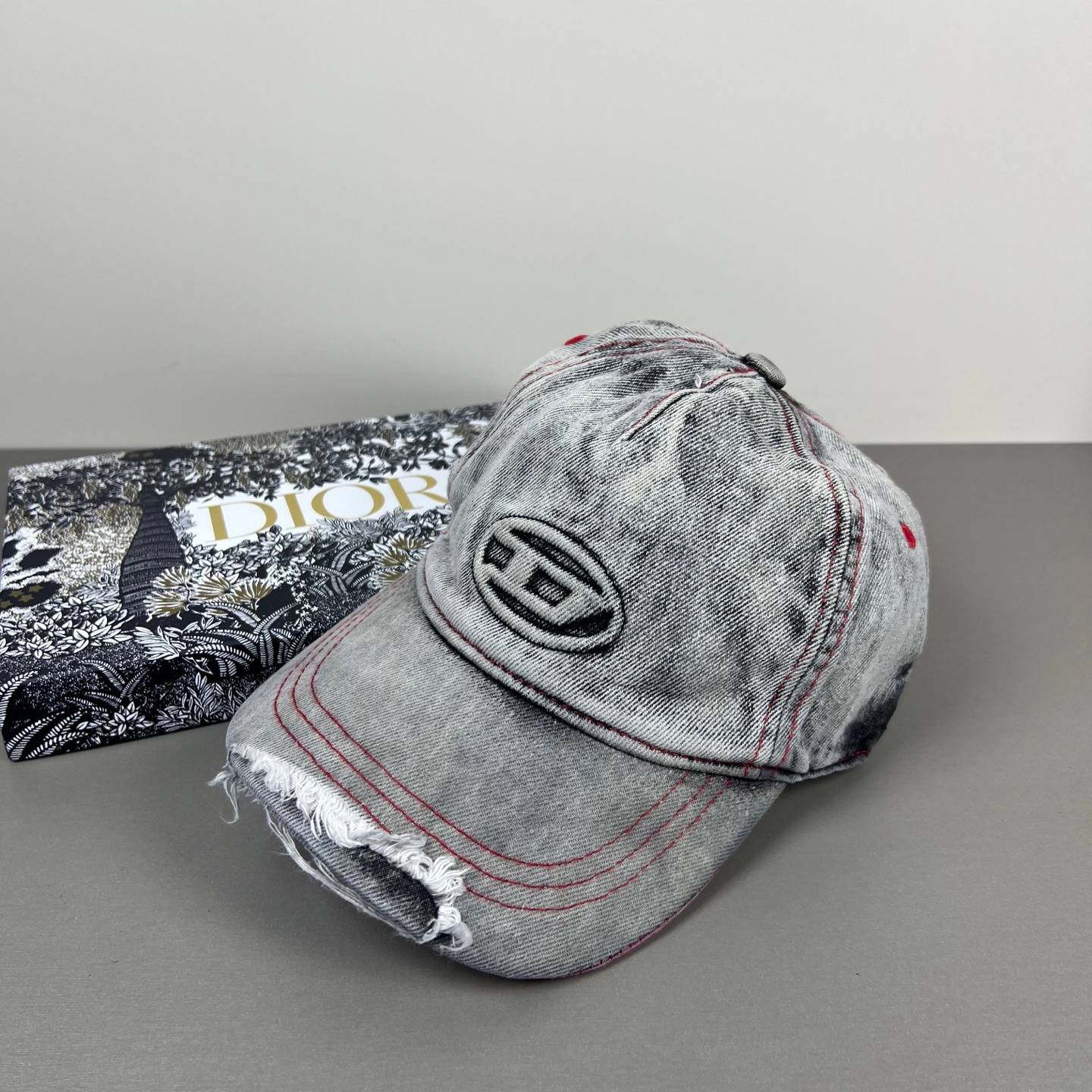 DIESEL ディーゼル キャップ ベースボールキャップ デニム ロゴ刺繍 ワッペン 限定 アジャスター付き ユニセックス - 画像 2