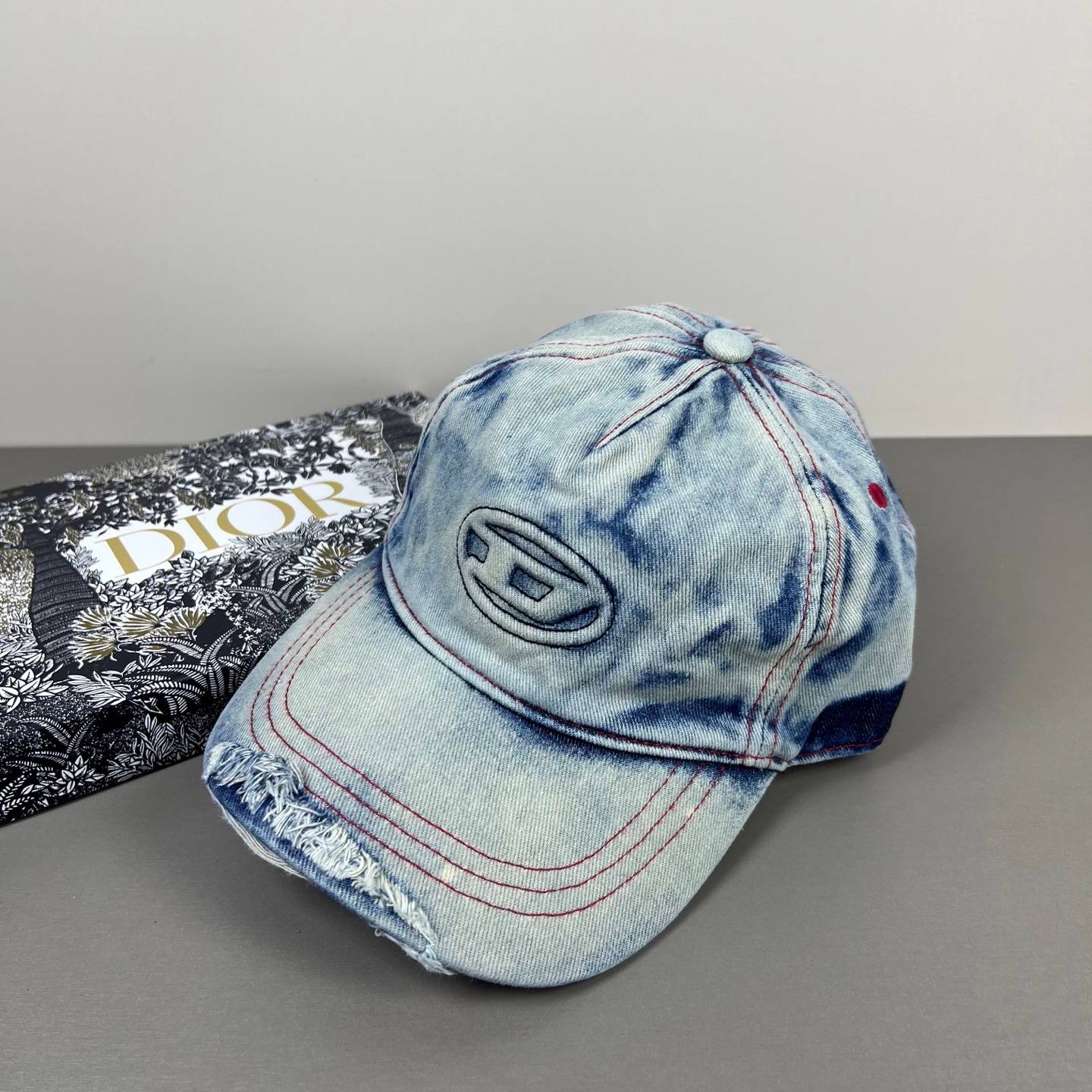 DIESEL ディーゼル キャップ ベースボールキャップ デニム ロゴ刺繍 ワッペン 限定 アジャスター付き ユニセックス - 画像 4