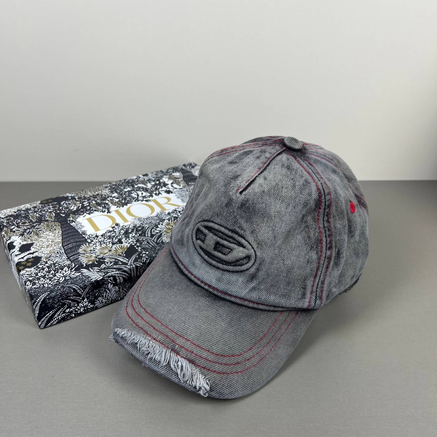 DIESEL ディーゼル キャップ ベースボールキャップ デニム ロゴ刺繍 ワッペン 限定 アジャスター付き ユニセックス - 画像 6