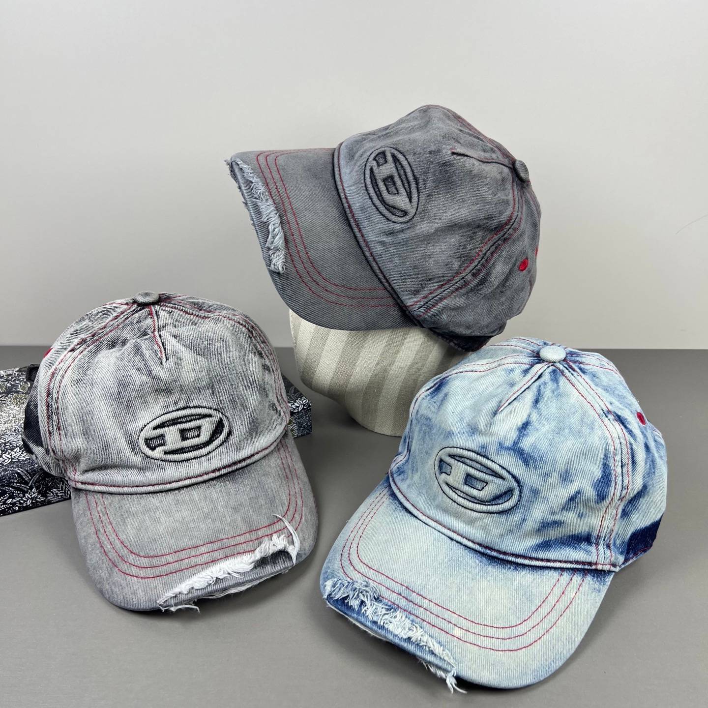 DIESEL ディーゼル キャップ ベースボールキャップ デニム ロゴ刺繍 ワッペン 限定 アジャスター付き ユニセックス - 画像 8