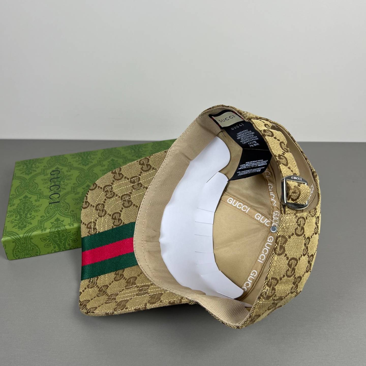 GUCCI グッチ ベースボールキャップ ロゴ刺繍 キャップ メンズ レディース ユニセックス コットン ストリート 古着風 サイズ調整可能 アジャスター付き - 画像 6