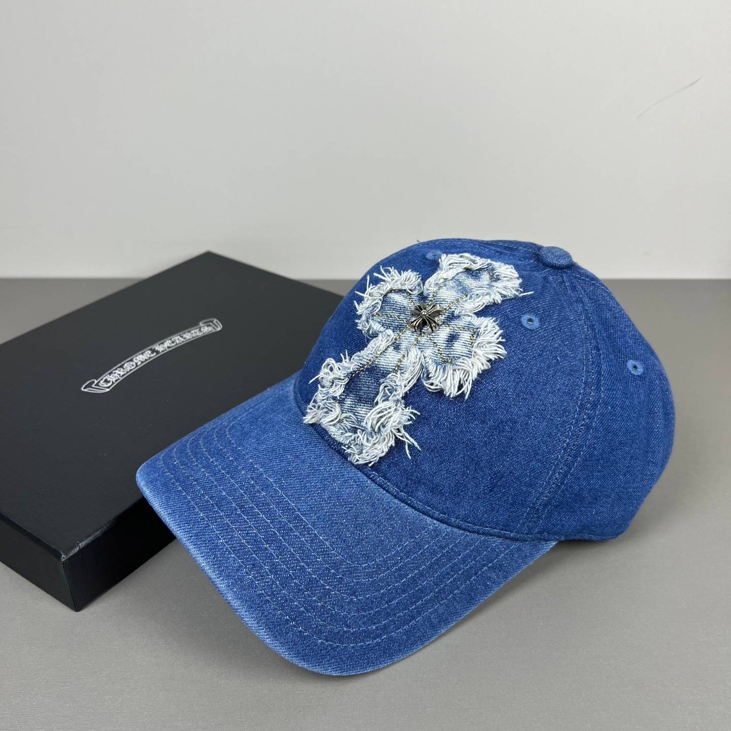 CHROME HEARTS クロムハーツ キャップ ロゴ刺繍 ローキャップ デニム ストリート ユニセックス ブラック ネイビー ベージュ