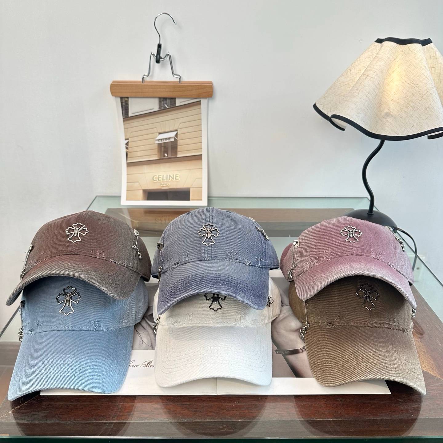 CHROME HEARTS クロムハーツ キャップ ロゴ刺繍 ローキャップ コットン ストリート 古着風 小顔効果 サイズ調整可能 - 画像 9