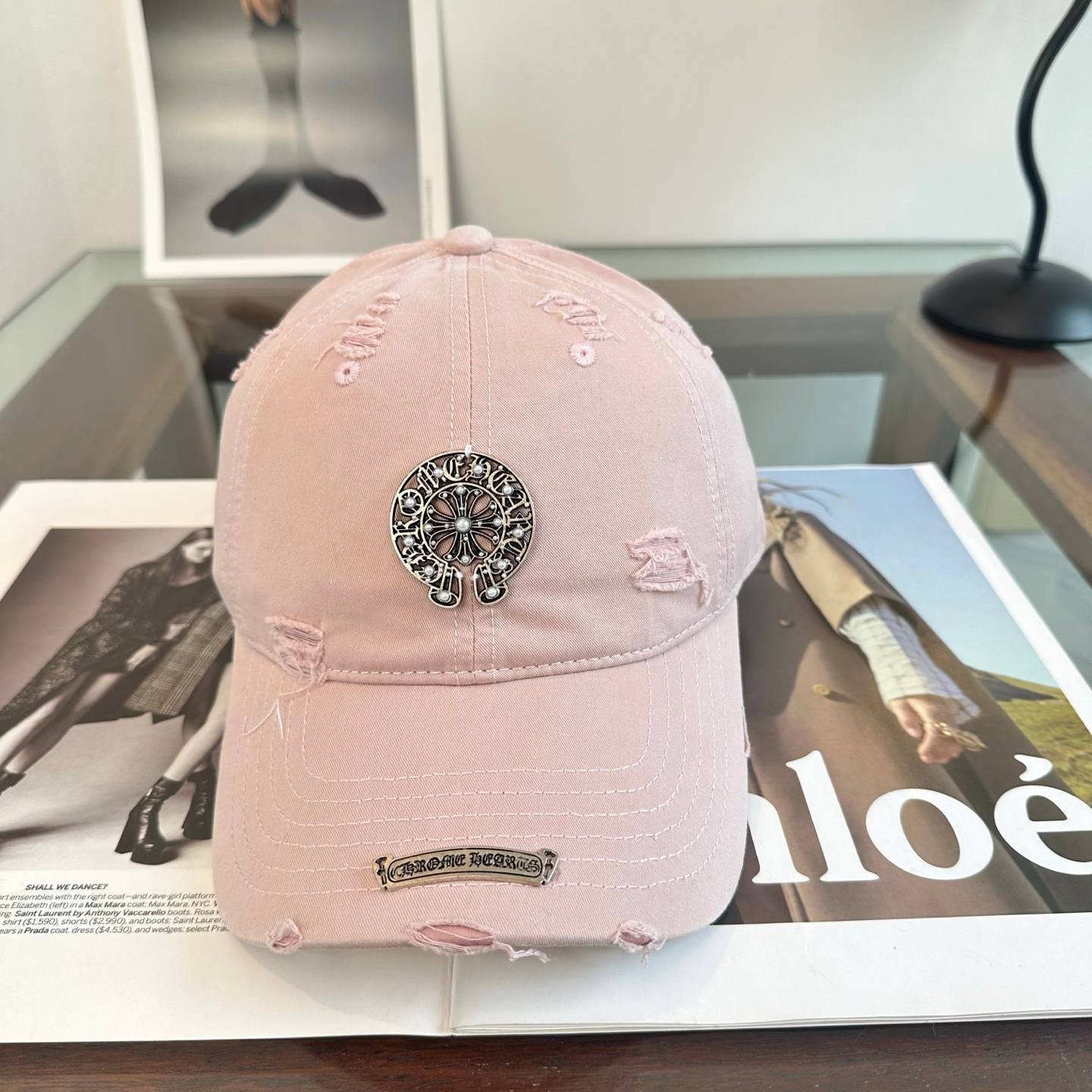 CHROME HEARTS クロムハーツ キャップ ロゴ刺繍 ローキャップ コットン ストリート 古着風 小顔効果 サイズ調整可能 - 画像 10