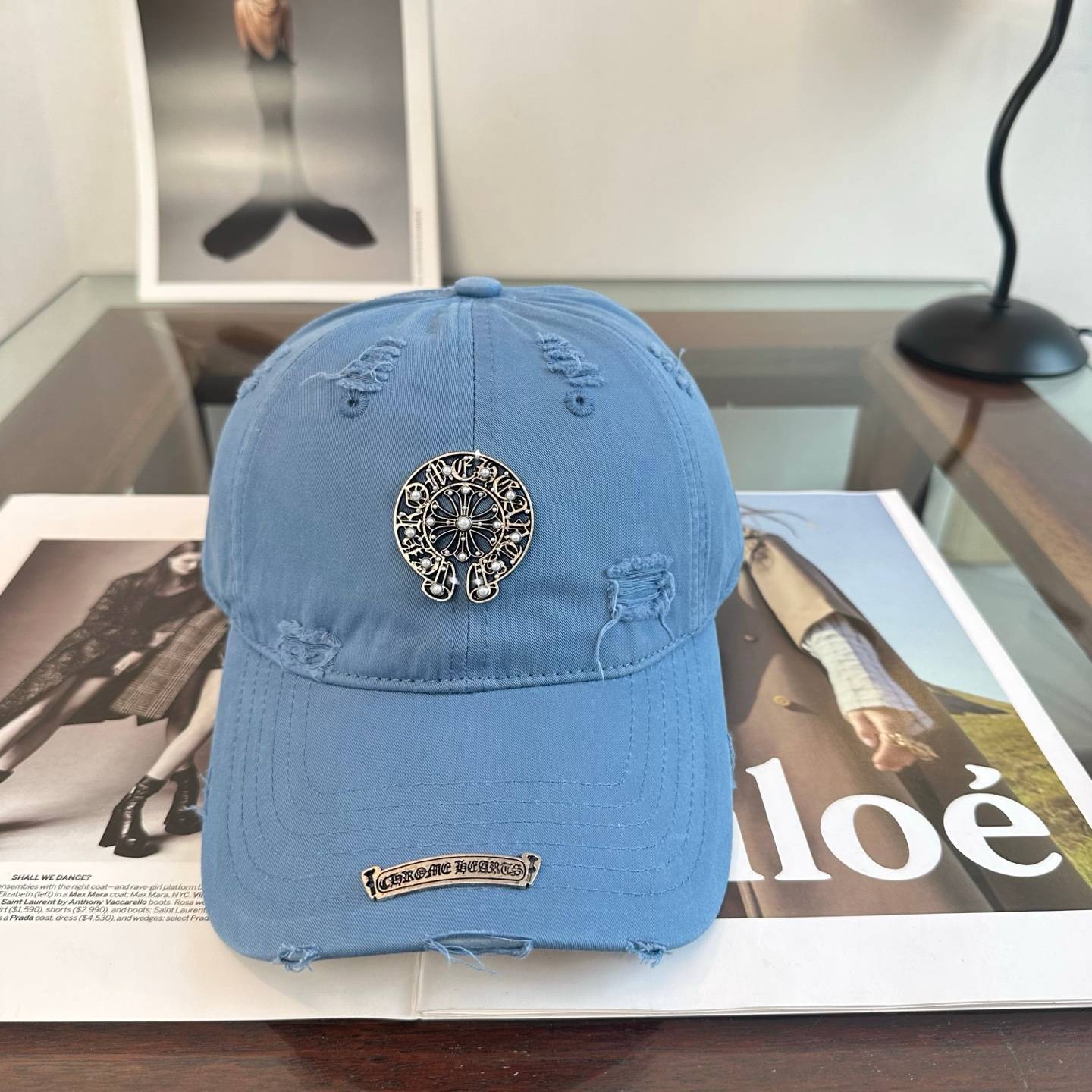 CHROME HEARTS クロムハーツ キャップ ロゴワッペン ローキャップ コットン メンズ レディース ユニセックス ストリート 古着風 - 画像 3