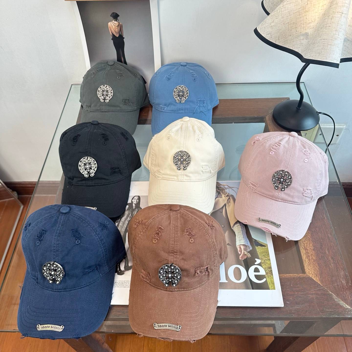 CHROME HEARTS クロムハーツ キャップ ロゴワッペン ローキャップ コットン メンズ レディース ユニセックス ストリート 古着風 - 画像 4