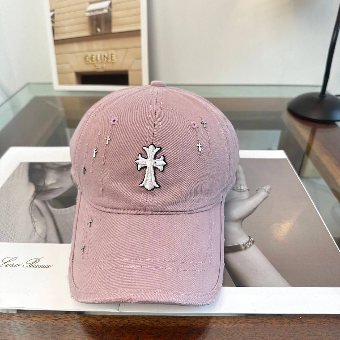 CHROME HEARTS クローズハート キャップ ベースボールキャップ ロゴ刺繍 デニム ローファイ ブラック ホワイト ベージュ カーキ - 画像 9