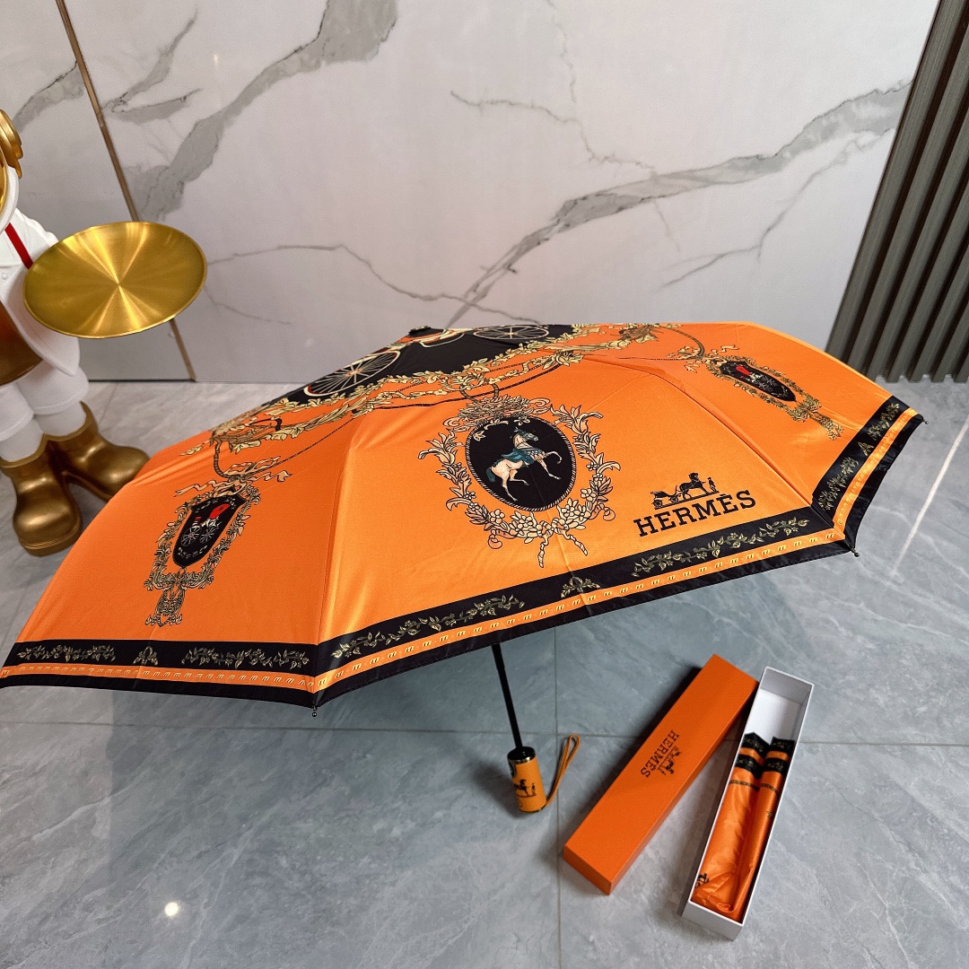 HERMES　エルメス　かさ　傘　日傘雨傘　折りたたみ傘　ワンタッチ開閉アンブレラ　UVカット　晴雨兼用傘　超撥水　9種