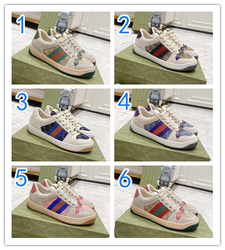 GUCCI　スニーカー　グッチスニーカー　メンズ/レディース　カップル　男女兼用　カジュアル シューズ　選べる6色