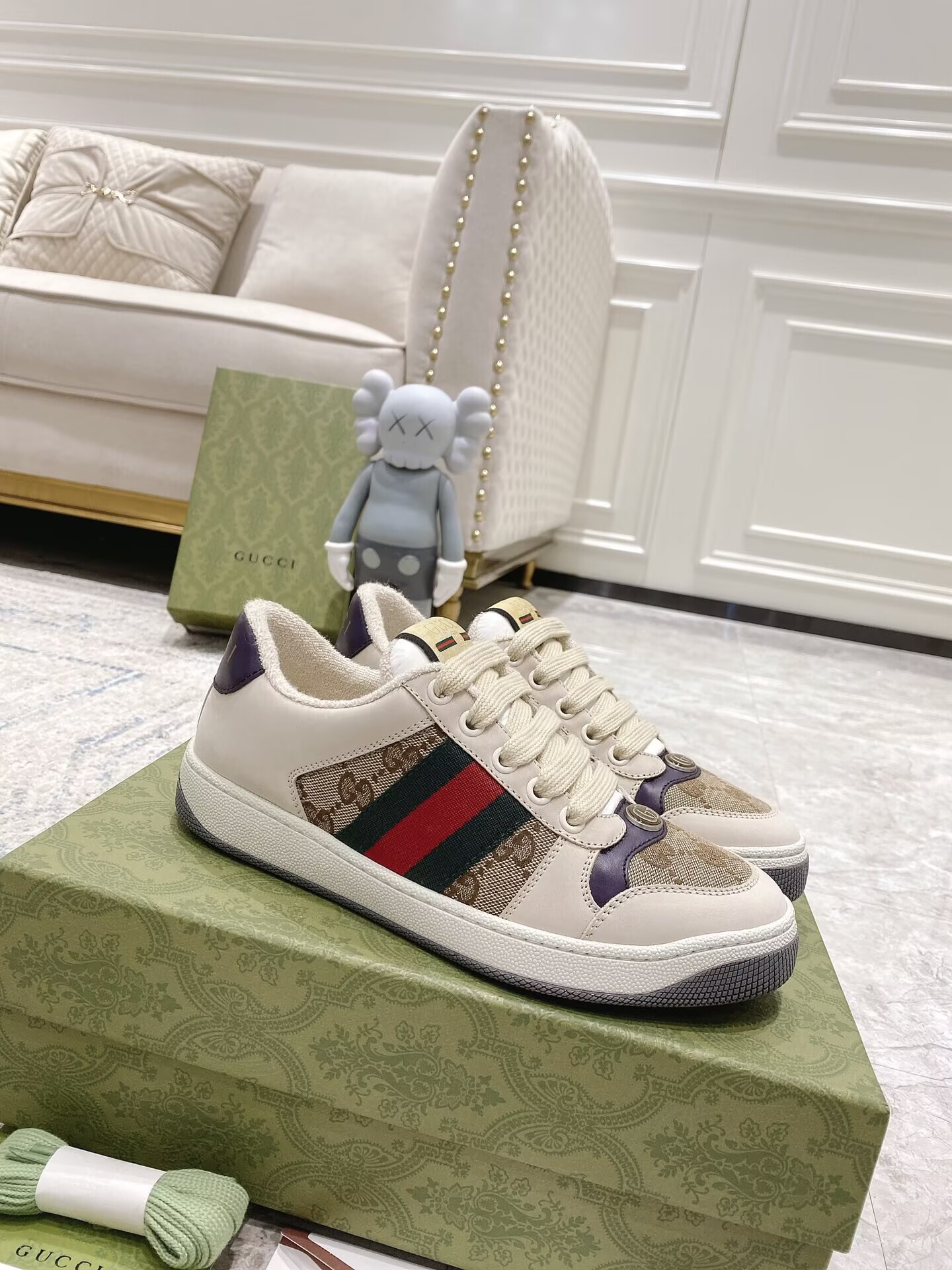 GUCCI　スニーカー　グッチスニーカー　メンズ/レディース　カップル　男女兼用　カジュアル シューズ　選べる6色 - 画像 3