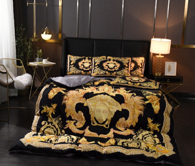 Versace ヴェルサーチ　掛け布団カバーセット4点　ダブルサイズ/キングサイズベッド　綿生地ベッドカバー　新居寝具用品　選べる9種 - 画像 11