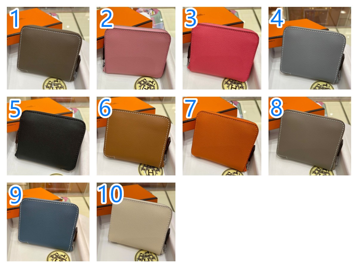 Hermes　エルメス　アザップ シルクイン コンパクト　Azap Silkin Compact　エプソン×シルク　レディース　ファスナー財布
