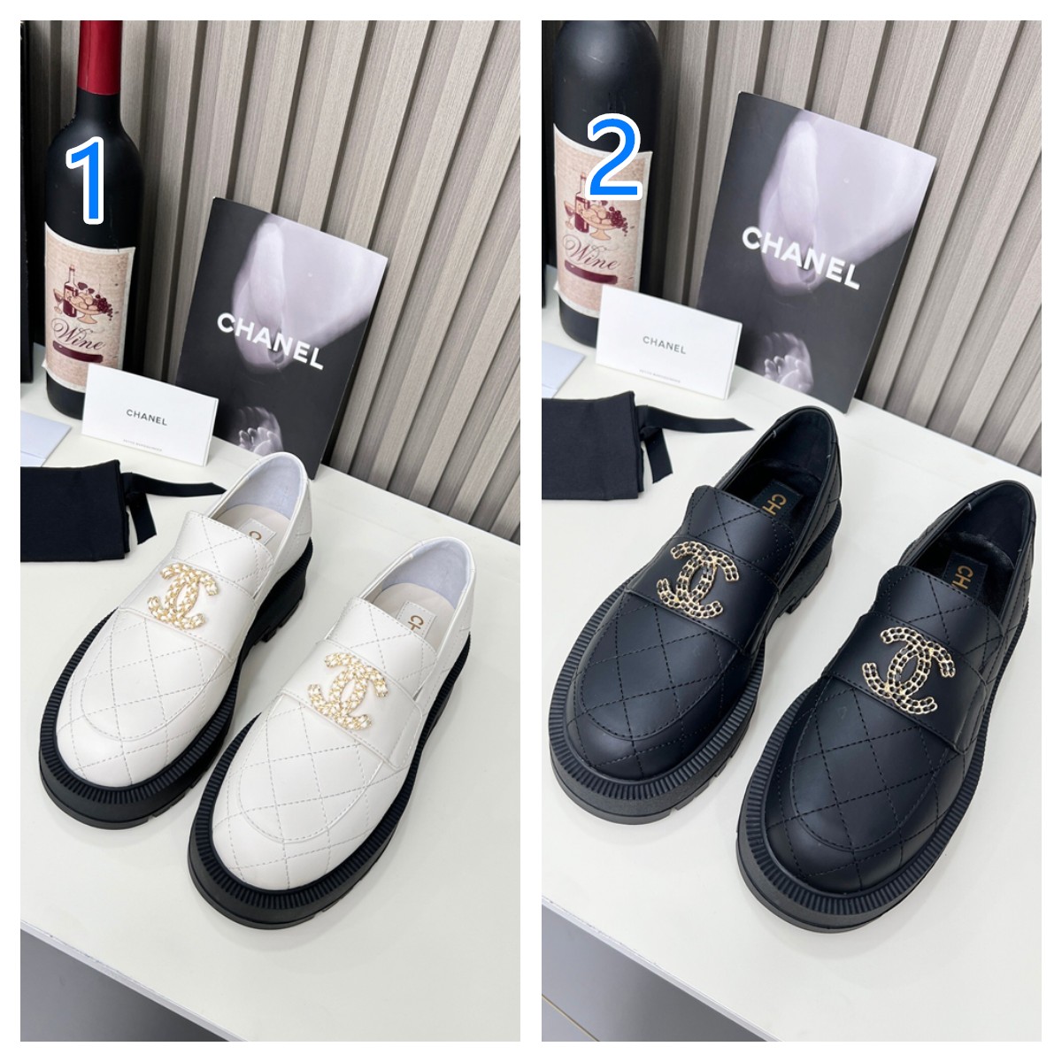 上品　CHANEL　シャネル　ローファー　CCロゴ　レディース　クラシカル　靴　ソールローファー