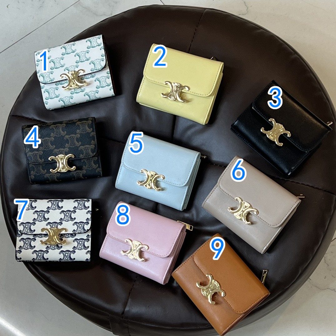 CELINE セリーヌ　二つ折り財布 がま口　レザー　ネイビー　サークルロゴ Supsale｜スーパーコピーブランド通販専門店 | バッグ・時計・服（代金