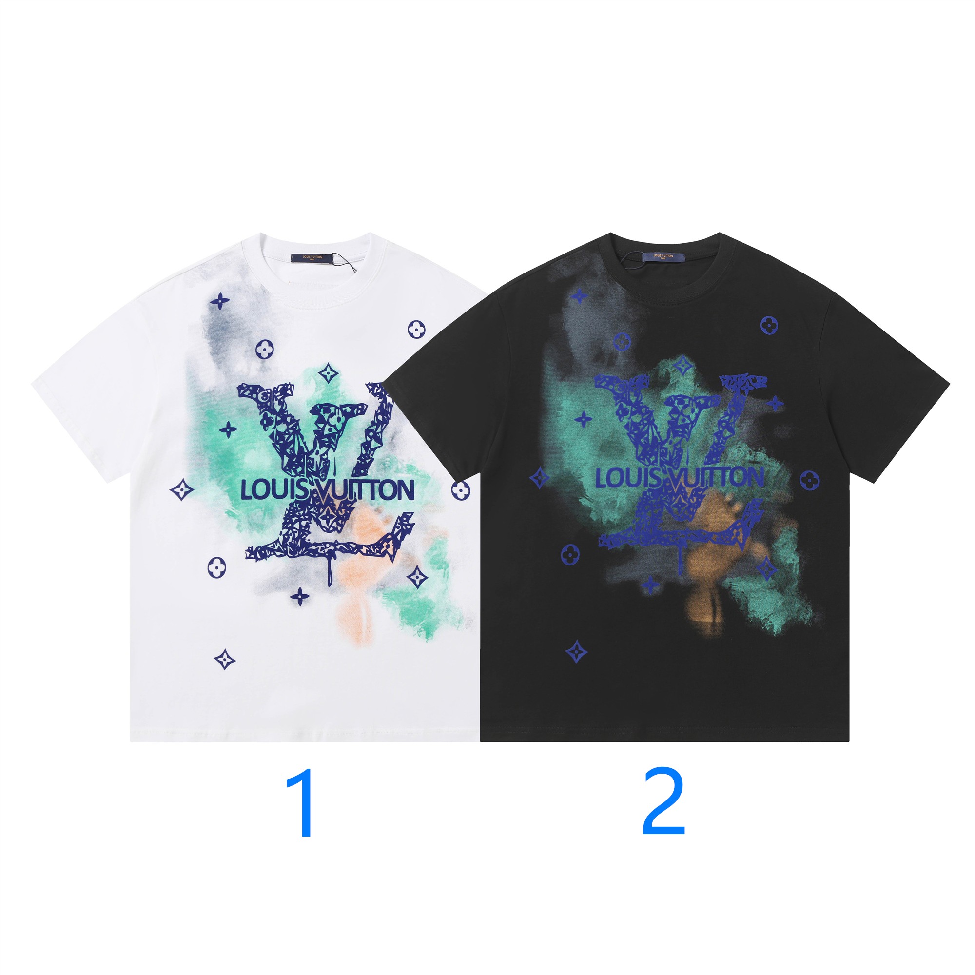 Louis Vuitton　ルイヴィトン　メンズシャツ　クルーネック 半袖シャツ　綿100％　Ｔシャツ　T-Shirt　シャツ　2色