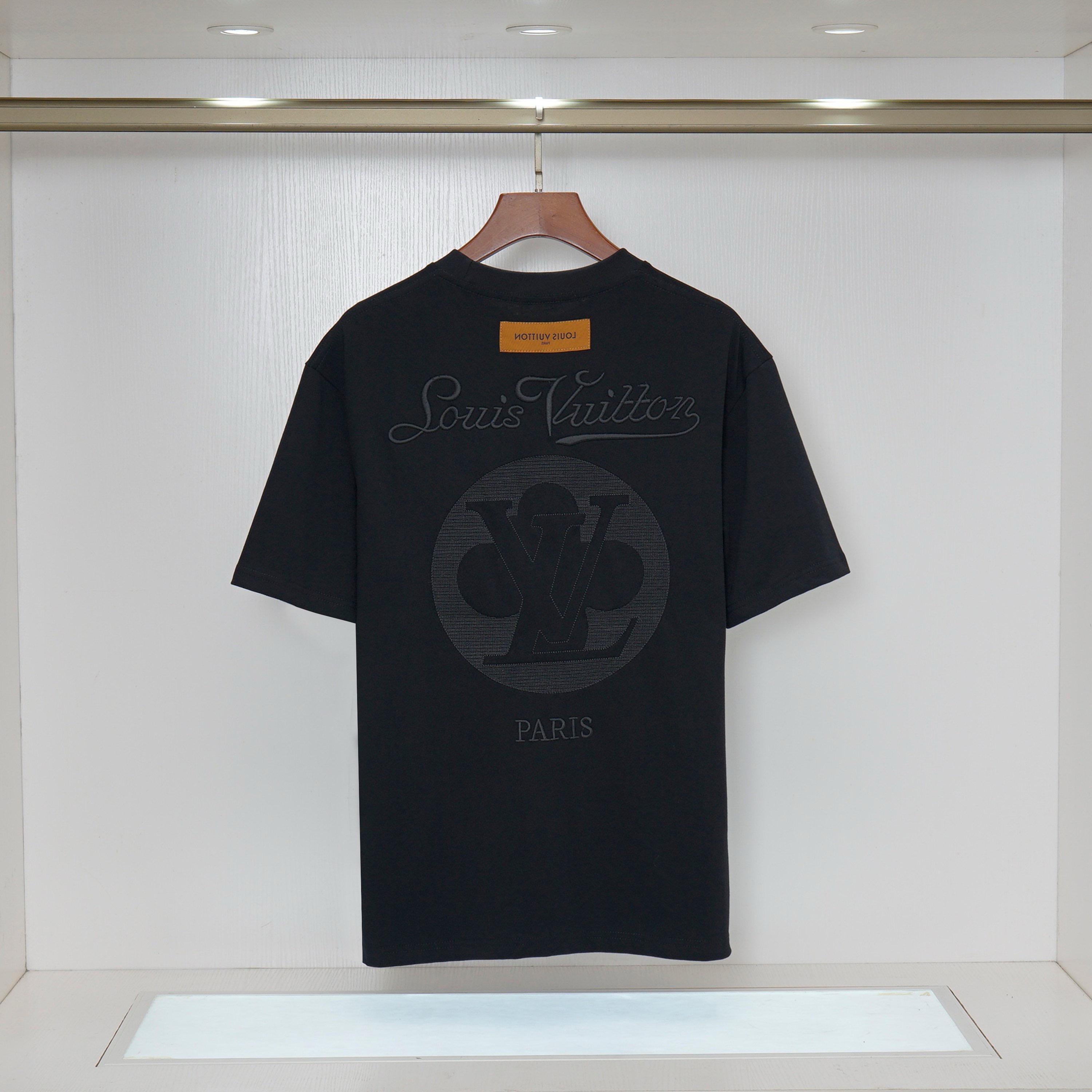 ルイヴィトン　Louis Vuitton　クルーネックTシャツ　T-Shirt　シャツ　半袖Tシャツ　メンズTシャツ　白/黒　刺繍シャツ　2色 - 画像 6