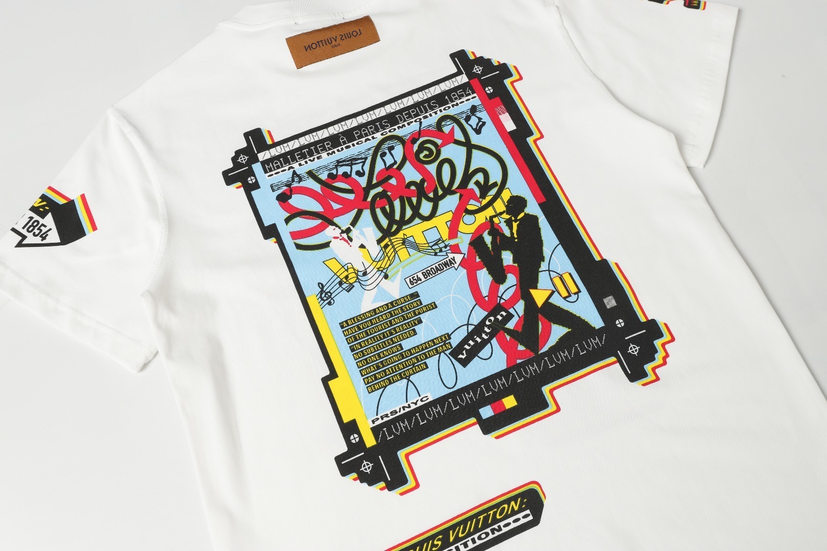 ルイヴィトン　Louis Vuitton　半袖シャツ　Ｔシャツ　ホワイト　T-Shirt　クルーネック　プリントシャツ - 画像 7