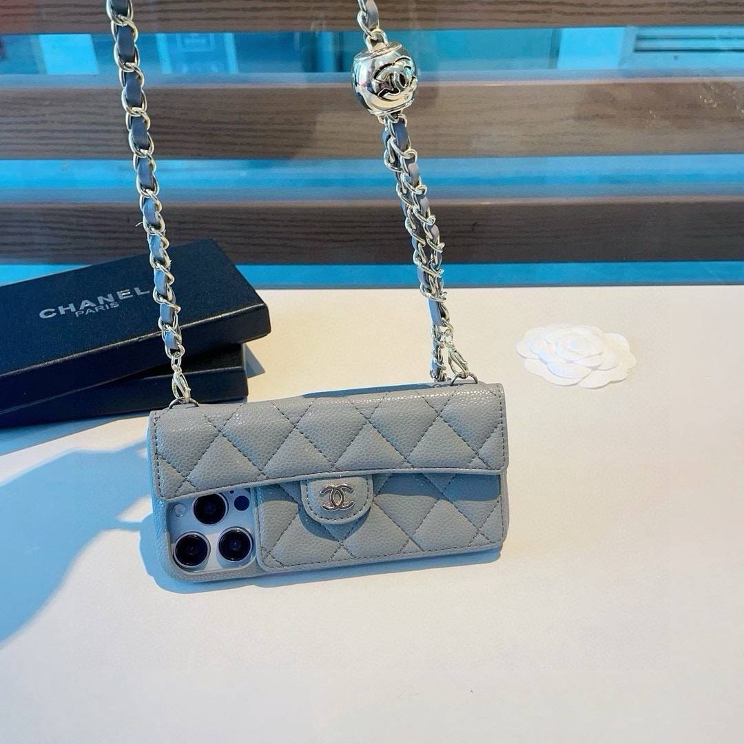 CHANEL シャネル ファッションスマホケース チェンジングチェーン フェイクレザー ロゴ付き シャネル風 インスタ映え - 画像 3