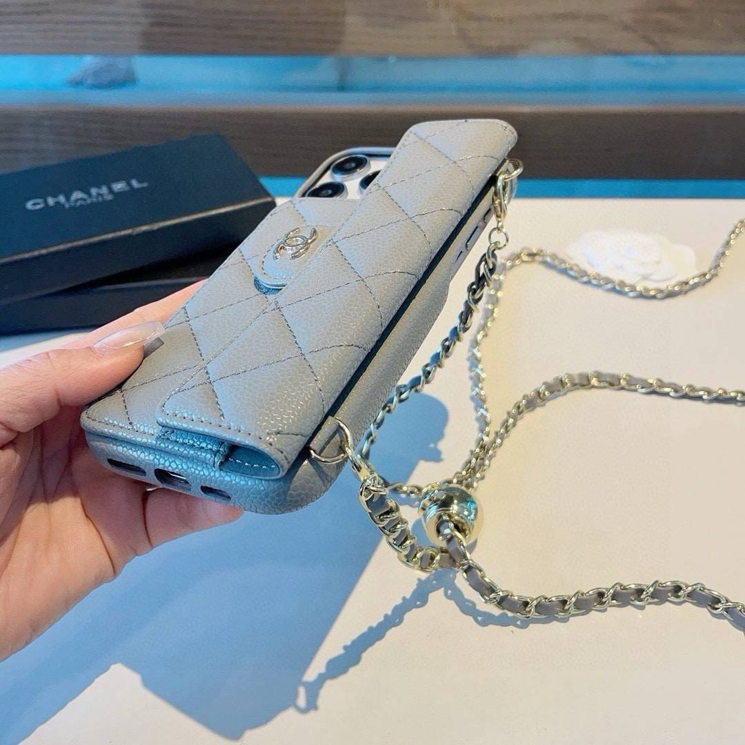 CHANEL シャネル ファッションスマホケース チェンジングチェーン フェイクレザー ロゴ付き シャネル風 インスタ映え - 画像 5