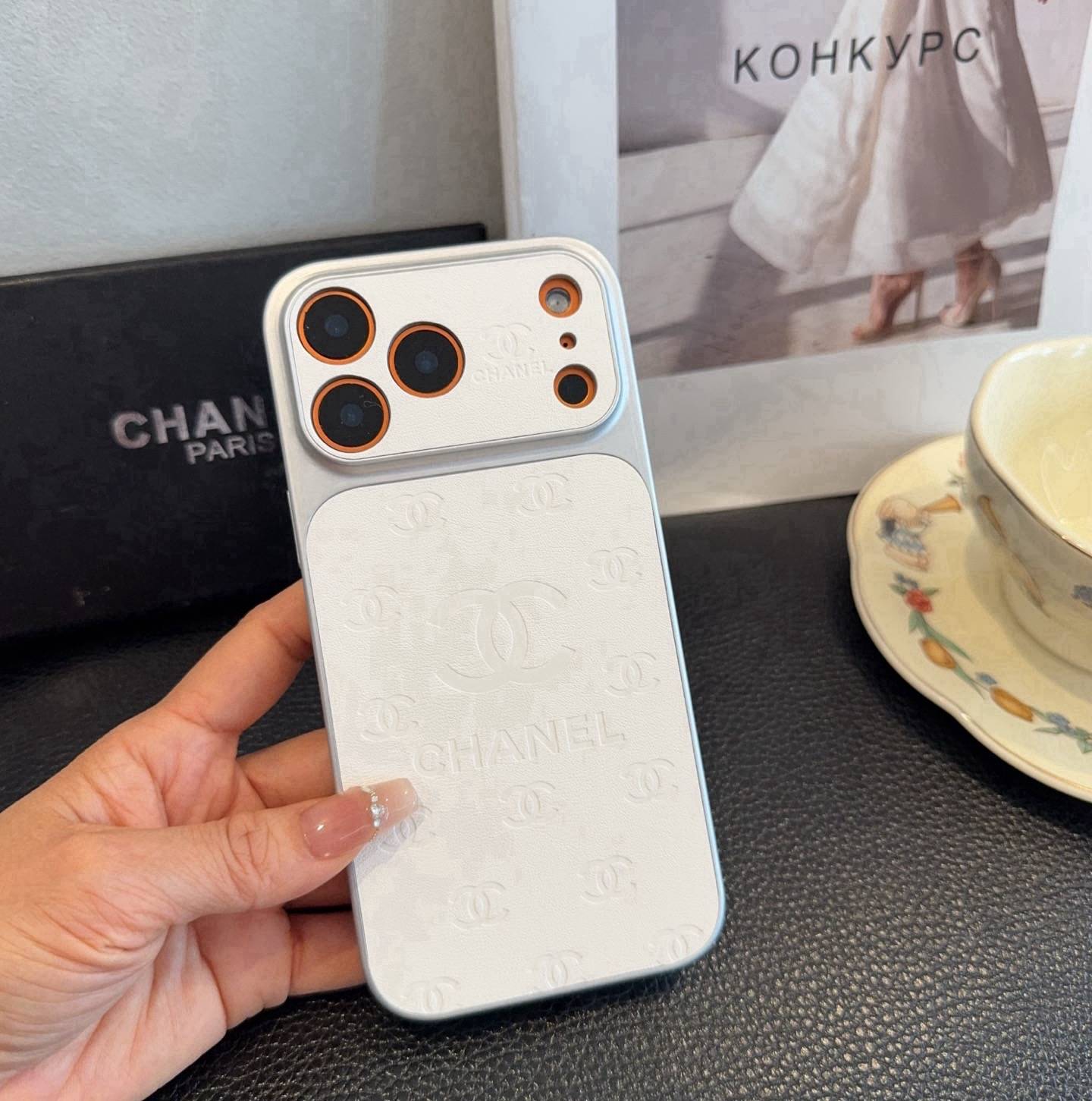 CHANEL シャネル フルカバータイプ シャネルロゴ ミニサイズ プレミアム素材 ホワイト - 画像 6
