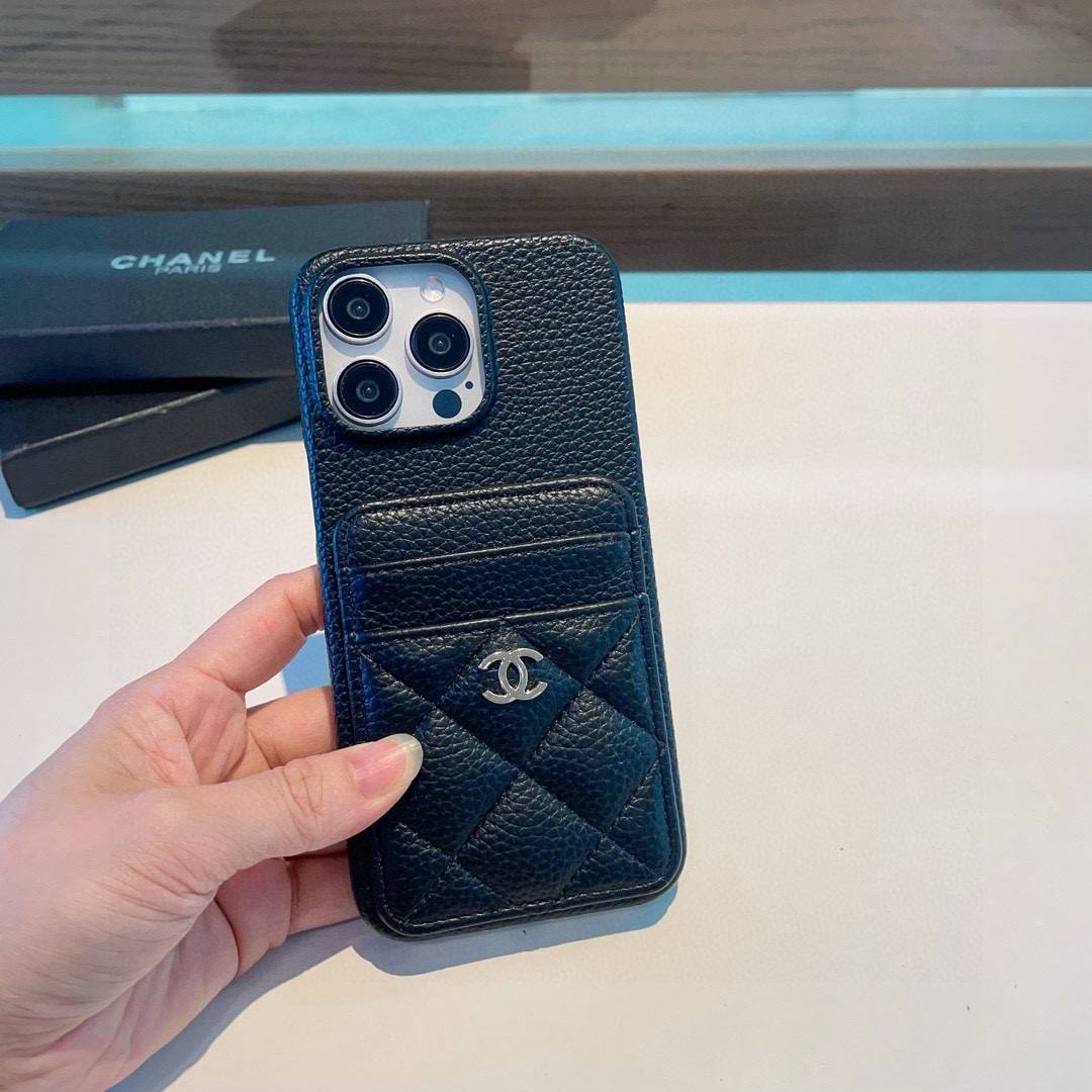 CHANEL シャネル カードケース 手帳型 スマホケース ロゴTシャツ クルーネック フレンチスリーブ ブラック - 画像 6