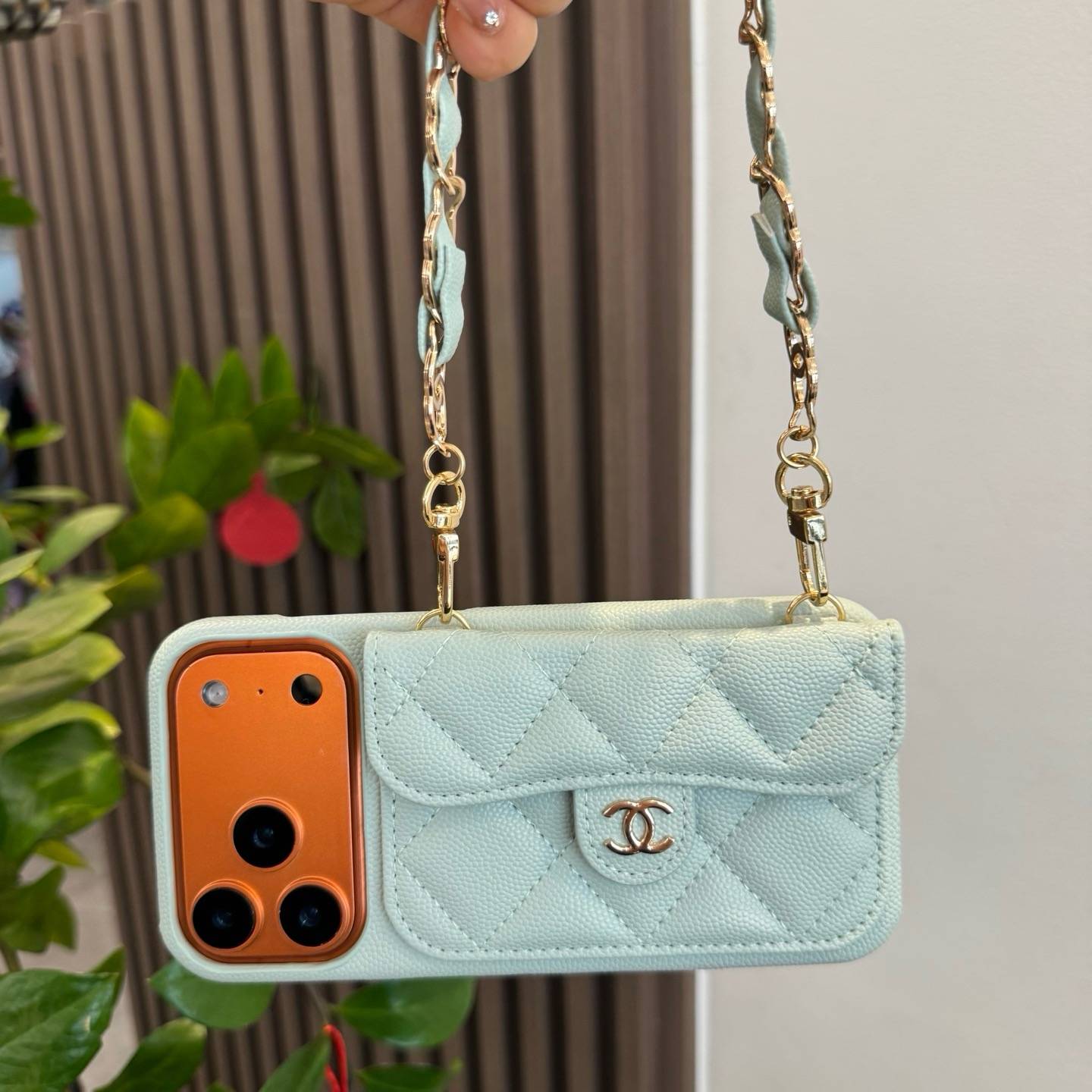 CHANEL シャネル ファッションスマホケース ダブルCマーク ラインストーン チェーン ファッション ミニポーチ - 画像 2
