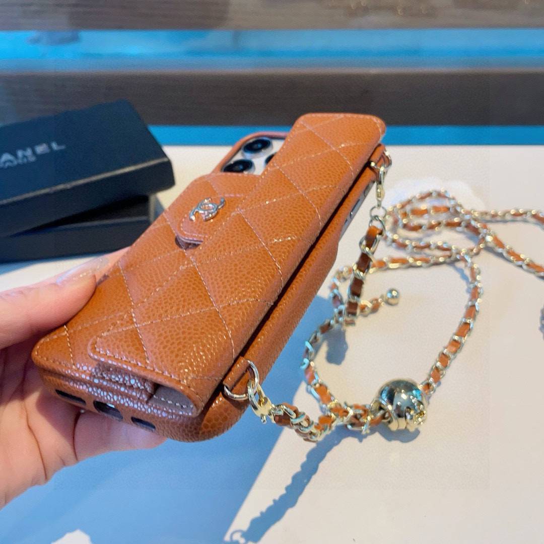 CHANEL シャネル スマホケース ココマーク キャビアスキン調 クッション付き 折りたたみ式 ホワイト ブラック - 画像 8
