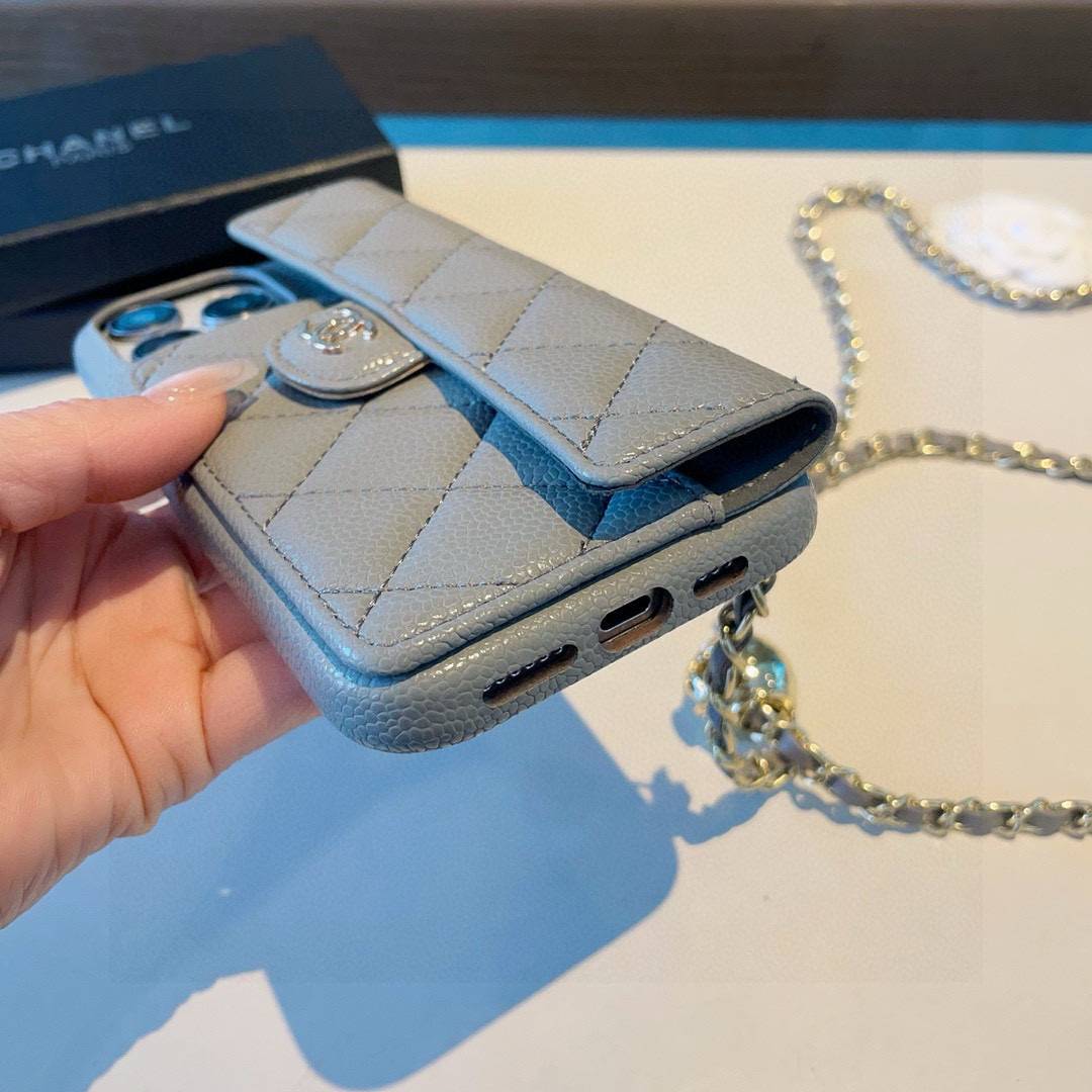 CHANEL シャネル 手帳型スマホケース ファンシーポーチ ツイード柄 ロゴ ブラック ホワイト - 画像 7