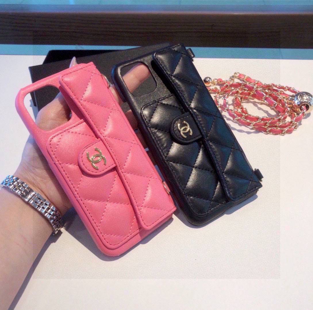 CHANEL シャネル チェーン付きスマホケース マルチポーチ ブラック - 画像 9