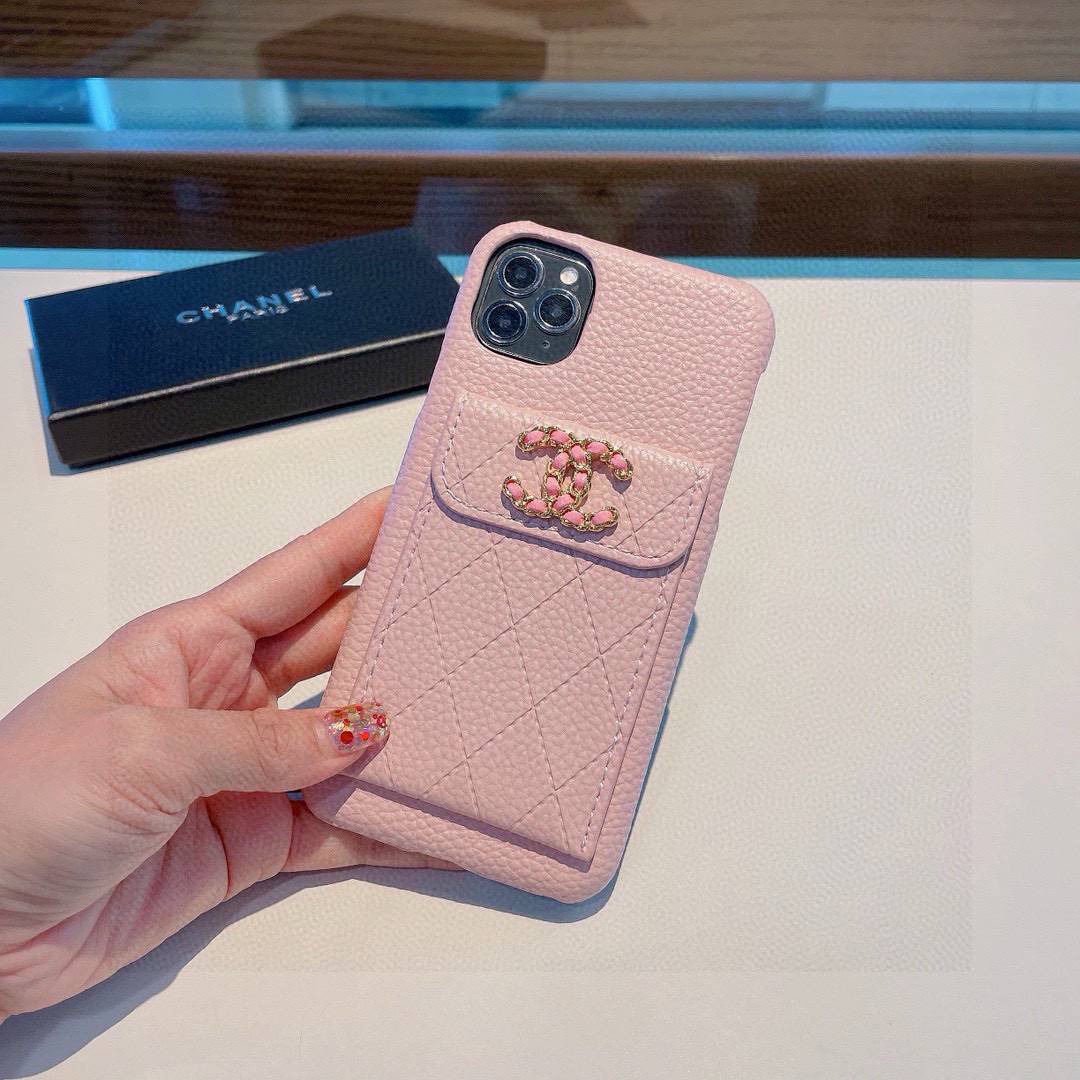 CHANEL シャネル カードケース 手帳型手机壳 チェック柄 ロゴマーク ピンク 限定 - 画像 8