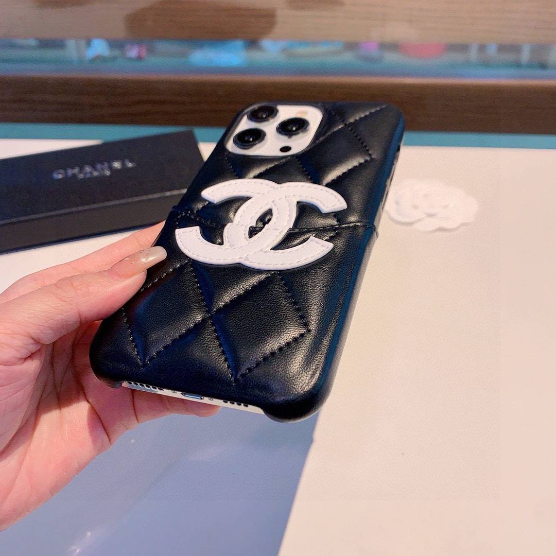 CHANEL シャネル バイカラー ロゴTシャツ クルーネック コットン ブラック ホワイト - 画像 4