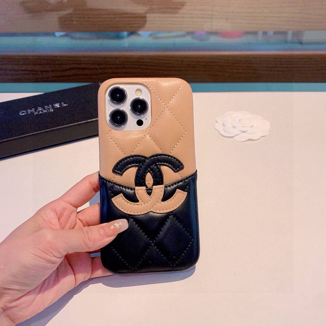 CHANEL シャネル スマホケース ロゴTシャツ ココマーク バイカラー クルーネック ホワイト - 画像 3