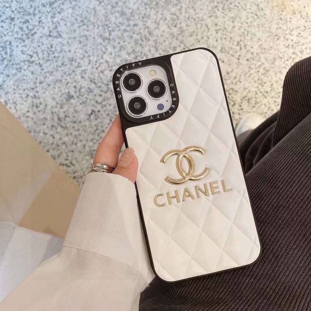 CHANEL シャネル フルカバー フォルム フリップケース ロゴTシャツ ロゴプレート ホワイト ブラック - 画像 3