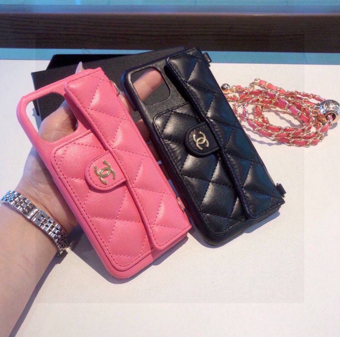 CHANEL シャネル チェーン付きスマホケース プレミアム ブラック - 画像 9
