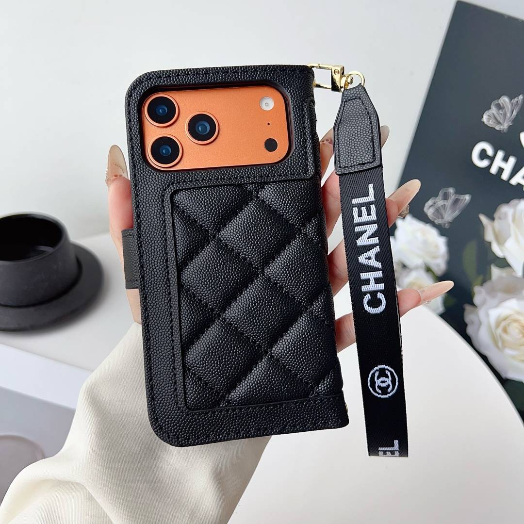 CHANEL シャネル フォルダータイプ スマホケース チェック柄 ロゴマーク ラグジュアリー ブラック ホワイト ピンク - 画像 7