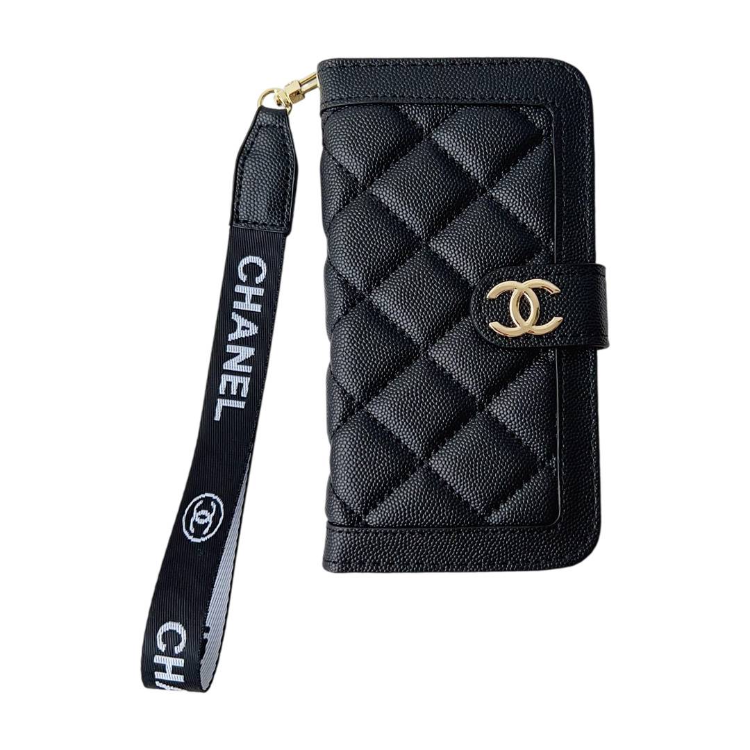 CHANEL シャネル フォルダータイプ スマホケース チェック柄 ロゴマーク ラグジュアリー ブラック ホワイト ピンク - 画像 9