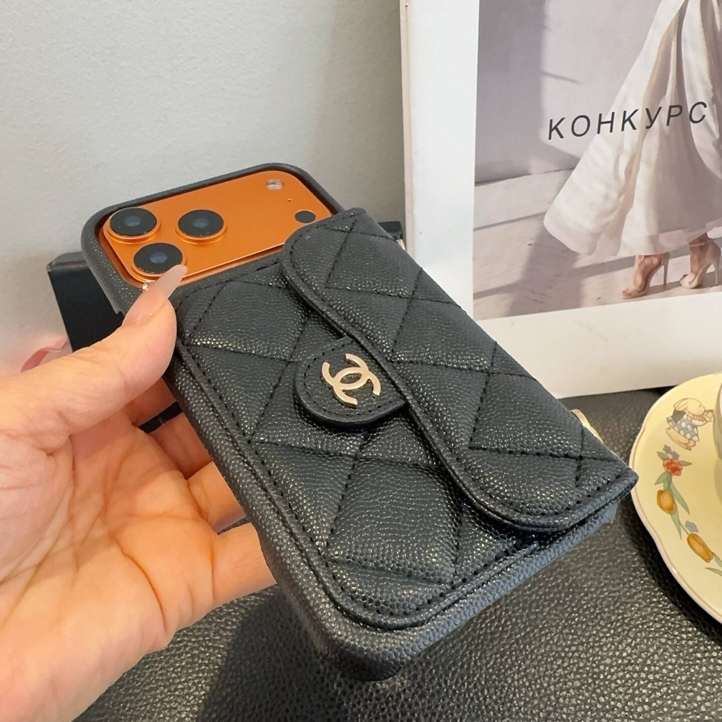 CHANEL シャネル フlipケース ファンシーブライド ブラック - 画像 9