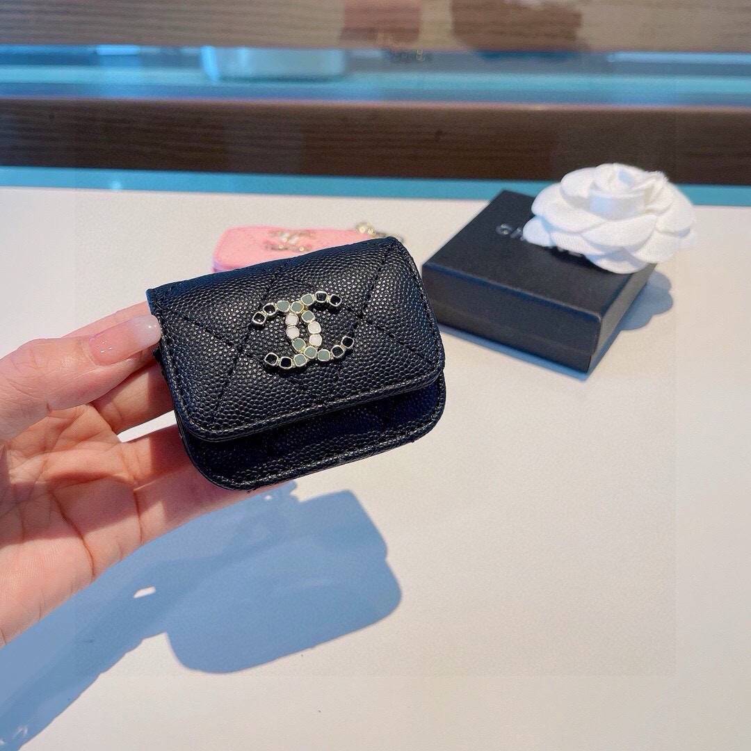 CHANEL シャネル ミニバッグ ファスナー付き シャネルロゴ ファスナーポーチ ブラック ピンク - 画像 6