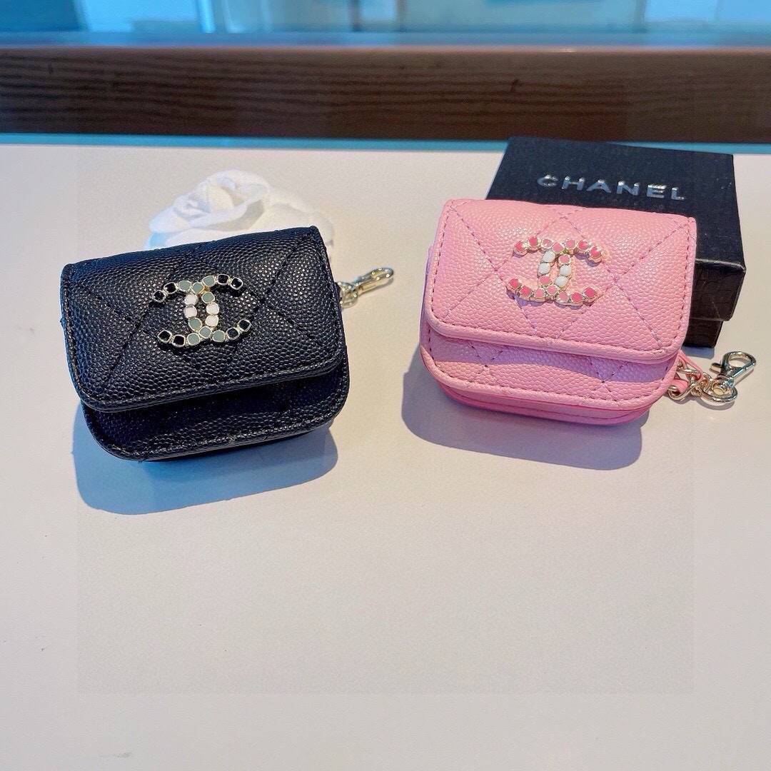 CHANEL シャネル ミニバッグ ファスナー付き シャネルロゴ ファスナーポーチ ブラック ピンク - 画像 9