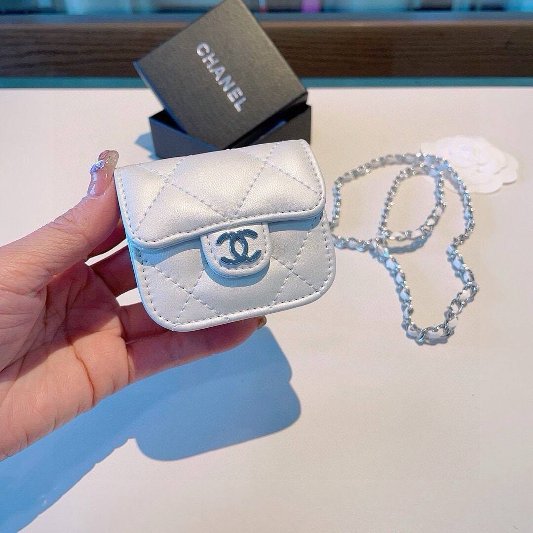 CHANEL シャネル ミニバッグ ブルゾン ロゴTシャツ クルーネック バイカラー ホワイト - 画像 6