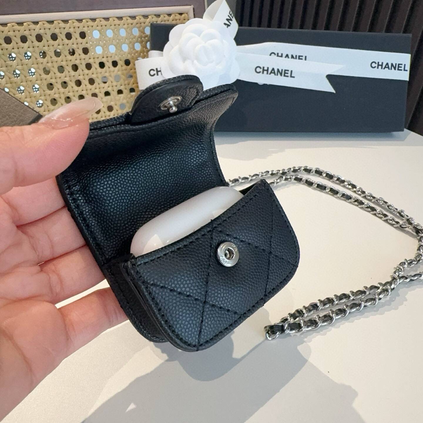 CHANEL シャネル ミニボックス ミニバッグ ロゴTシャツ ココマーク ブラック - 画像 7