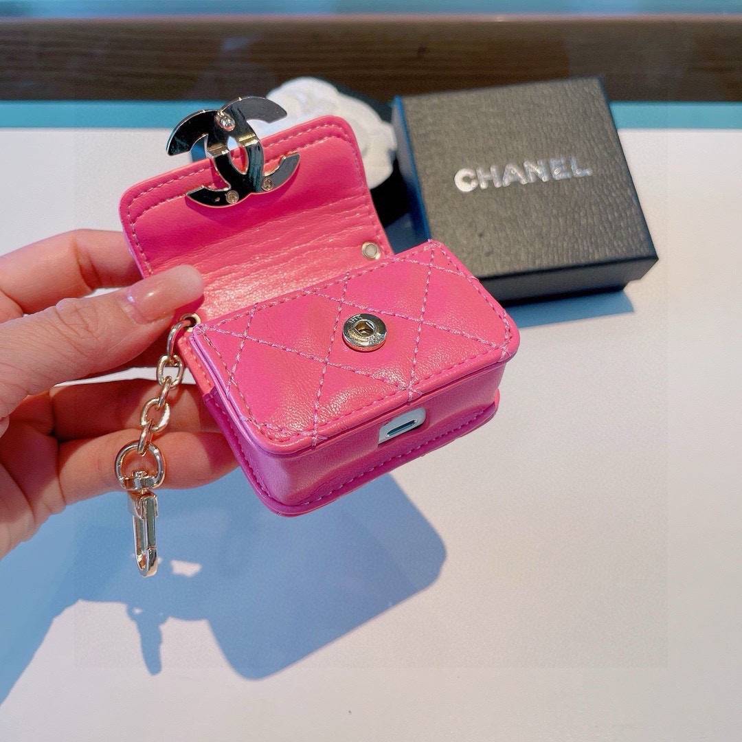 CHANEL シャネル ミニポーチ キーホルダー ファッション ピンク ブラック - 画像 7
