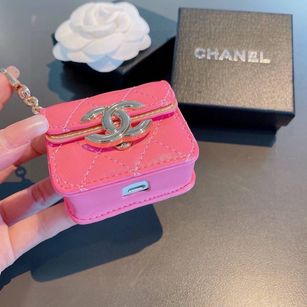 CHANEL シャネル ミニポーチ キーホルダー ファッション ピンク ブラック - 画像 9