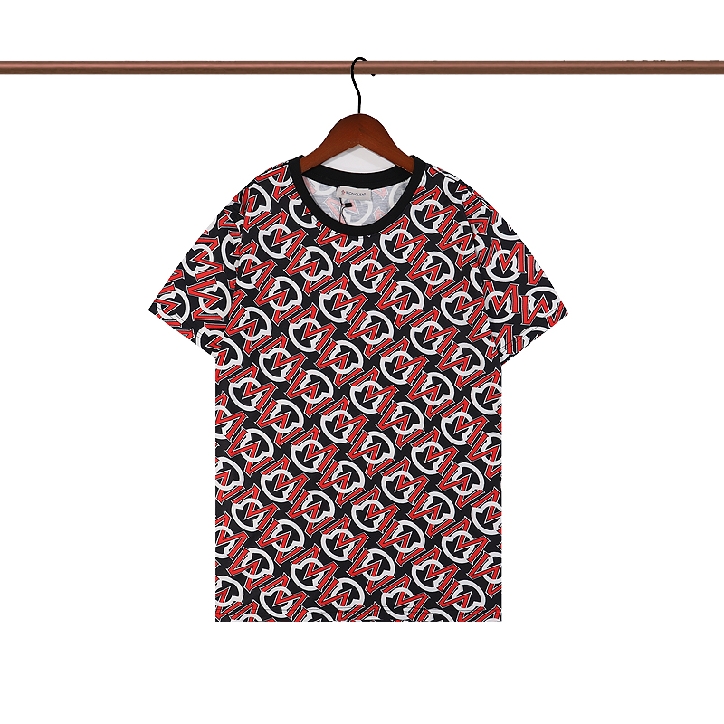 MONCLERモンクレール　半袖シャツ　クルーネックシャツ　レッド　メンズシャツ　Ｔ－シャツ