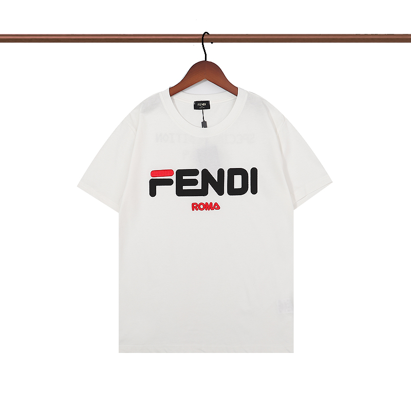 季節感春夏FENDI フェンディ ビッグロゴ グラフィック Tシャツ 半袖 白