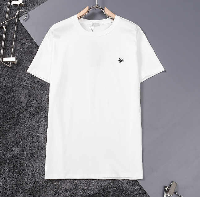 Dior　ディオール Ｔシャツ　夏シャツ　丸首シャツ　ブラック　ホワイト　半袖シャツ　刺繍　2色