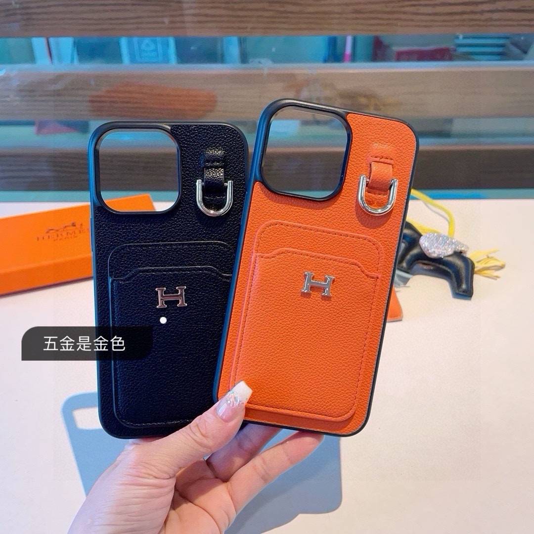 HERMES アルマ ポケット iPhone 18シリーズ対応 iPhoneケース スマホケース レディース ロゴ入り 手帳型 カード収納